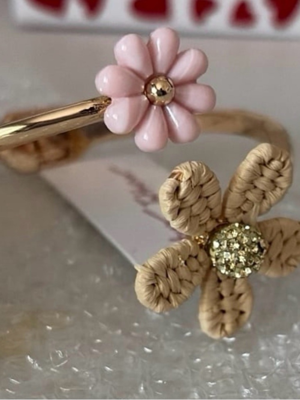 Betsey Johnson Floral Bangle Bracelet